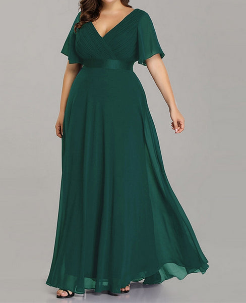 vestido talla grande verde