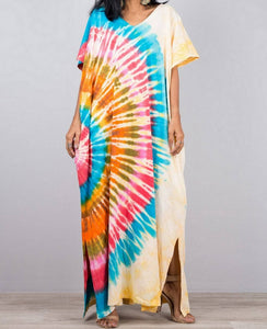 vestido largo playa summerwear inspo tiedye tunica kaftan