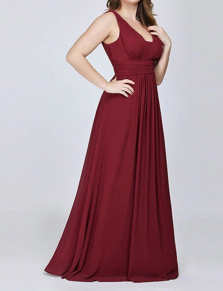 vestido largo talla grande rojo