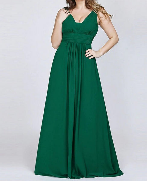 vestido largo talla grande verde