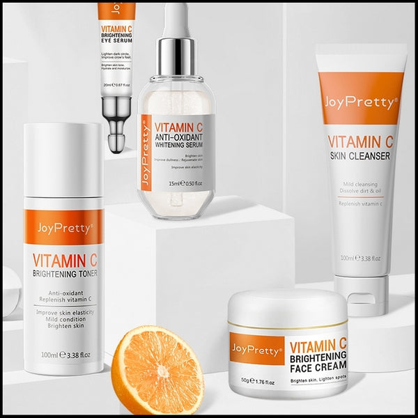 vitamina c set 5 cuidado facial serum limpiador crema 